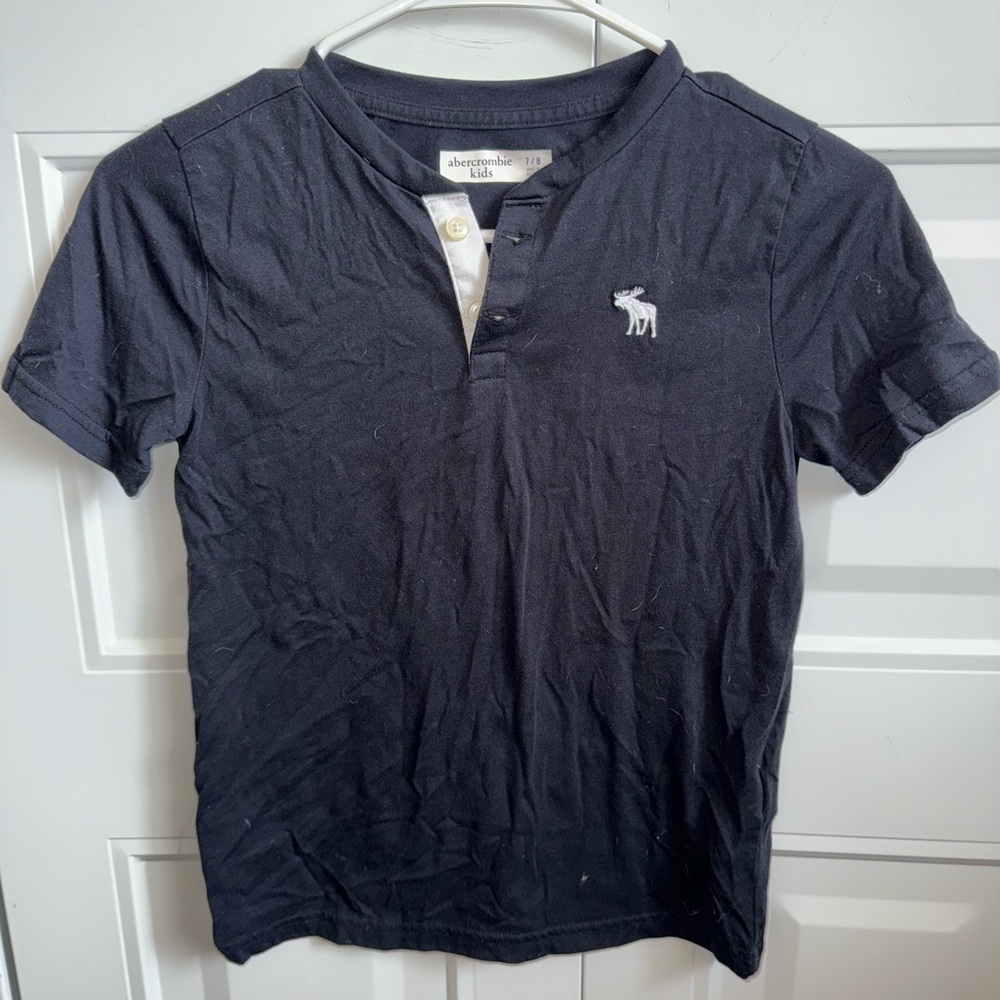 Abercrombie & Fitch Boy’s Navy Collarless Polo Shirt